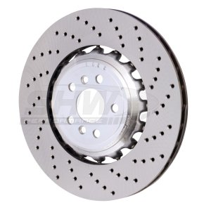 BMW 8 Series Brake Rotor (1) - Right Rear - SHW Performance - Cross-Drilled Lightweight - 2021